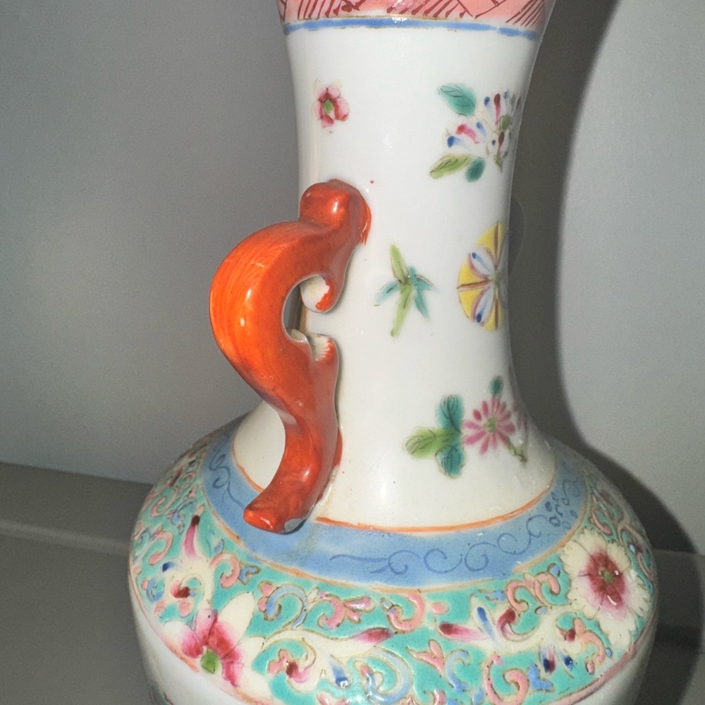 Gorgeous Chinese Famille Rose Vase/ Jar/ Urn 9” Antique! - Picture 3 of 12